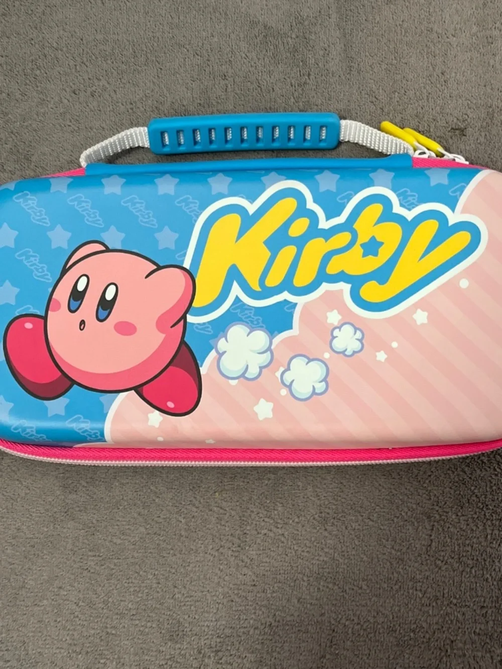 Pink and Blue Cloud Kirby Case for Nintendo Switch